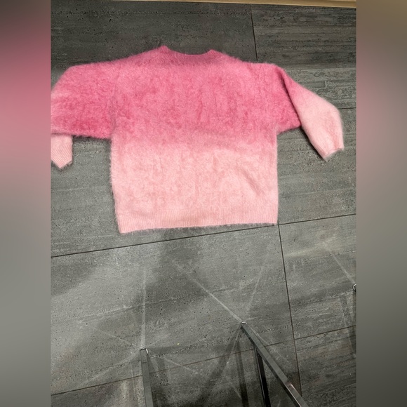 R13 Japanese Brushed Cashmere Dip Dyed Sweater - Pink Ombre. Size Medium $1855 - Picture 8 of 10